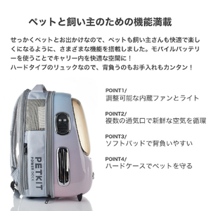 PETKIT _キャリｰバック_Cat Travel Bag Green グリーン P7704-GR-イメージ2