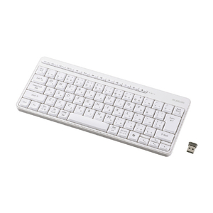 エレコム USB無線 & Bluetooth(R) 静音ミニキーボード ホワイト TK-QT11MMMWH-イメージ1