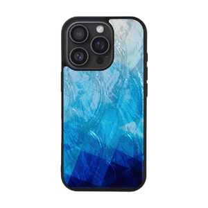 ikins iPhone 16 Pro用天然貝ケース Blue Lake I27107I16PR-イメージ1