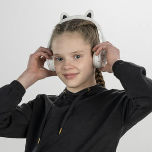 Onanoff キッズ用ヘッドホン BuddyPhones PlayEars+ with BEAM MIC BEAR BT-BP-PLAYP-EARS-BEAR-イメージ7