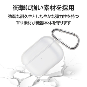 エレコム AirPods Pro用ソフトケース クリア AVA-AP2UC2CR-イメージ6