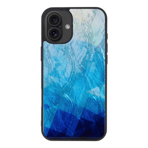 ikins iPhone 16 Plus用天然貝ケース Blue Lake I27108I16PL-イメージ1