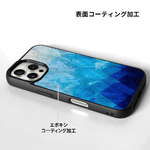 ikins iPhone 16 Plus用天然貝ケース Blue Lake I27108I16PL-イメージ4