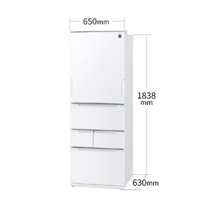 SHARP 【両開き】457L 冷蔵庫 FiT63cmシリーズ冷蔵庫 ブラストホワイト SJ-MW46R-W-イメージ2