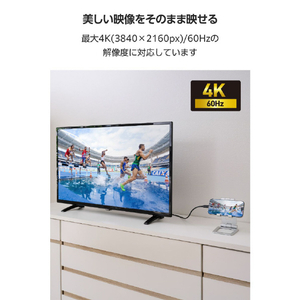 エレコム USB Type-C&trade; - HDMI&reg;変換ケーブル 2m ブラック MPA-CHDMI20BK3-イメージ7