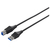 BUFFALO USB3．0スリムケーブル(A to B・1m) ブラック BSUABSU310BK-イメージ1