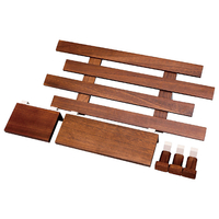 オスマック 壁に付けられるすのこ パッケージセット2 ダークブラウン KBSP-2DB