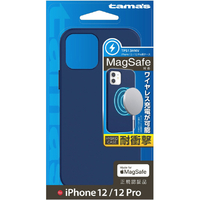 多摩電子工業 iPhone 12/12 Pro用ハイブリッドケース ネイビー TPS13HNV