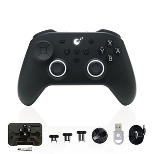 Gulikit Switch1/2、PC、Android、iOS対応 テンション調整機能付きTMRジョイスティック搭載、 ワイヤレスコントローラー(交換用スティックキャップ付属) TT MAX Controller Black NS69B-イメージ2