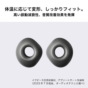 オーディオテクニカ イヤピース(完全ワイヤレスイヤホン用 アブソートマー素材) Sサイズ AT-ER500 S-イメージ5