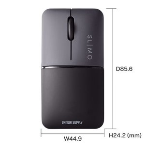 サンワサプライ 静音BluetoothブルーLEDマウス(充電式) SLIMO ブラック MA-BBS310BK-イメージ19