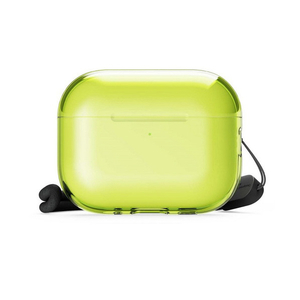 elago AirPodsPro3用TPUケｰスストラップ付き/ネオンイエロｰ elago ネオンイエロー EL_A3PCSTPCJ_NY-イメージ1