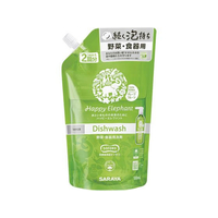 サラヤ ハッピーエレファント 野菜・食器用洗剤グレープフルーツ詰替500mL FCT9640