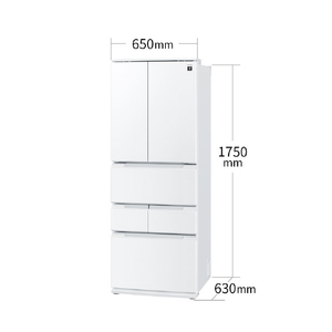 SHARP 【フレンチドア】429L 冷蔵庫 FiT63cmシリーズ冷蔵庫 ブラストホワイト SJ-MF43R-W-イメージ2