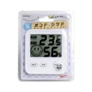 エンペックス おうちルーム デジタルmidi温・湿度計 シルキーホワイト TD8411-イメージ1