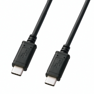 サンワサプライ USB2．0 Type Cケーブル(1m) ブラック KU-CCP510-イメージ1