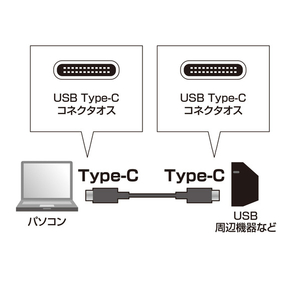サンワサプライ USB2．0 Type Cケーブル(1m) ブラック KU-CCP510-イメージ2