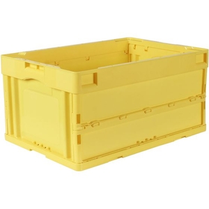 岐阜プラスチック工業 CB型折りたたみコンテナ CB-S41NR 黄 FC287HY-3659984-イメージ4