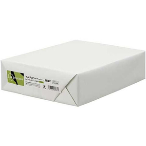 スマートバリュー カラーペーパー特厚口A4 鶯 500枚 FC796RJ-A280J-3-イメージ1
