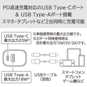 e angle USB充電器 ホワイト ANGL-UCH-25-04-W-イメージ4
