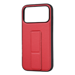 レイ・アウト iPhone 18 Pro Max用 / 17 Pro Max用  / ハイブリッドケース maru レザリア スタンド / レッド RT-P59K7TB/R-イメージ1
