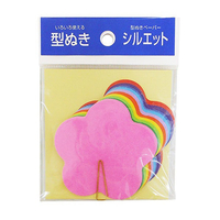 エヒメ紙工 型抜いろがみ レインボー はな 50枚入 ﾚｲﾝﾎﾞ-ｲﾛｶﾞﾐﾊﾅ115
