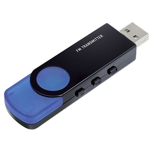 槌屋ヤック Bluetooth FMトランスミッター USB DIRECT ブラック/ブルー TP-228-イメージ1