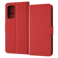 レイアウト Galaxy A52 5G用耐衝撃 手帳型ケース シンプル マグネット レッド RT-GA52ELC1/R