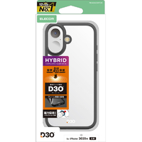 エレコム iPhone 17用ハイブリッドケース D3O フレームカラー メタルステッカー付 ブラック PM-A25AD3OFCBK