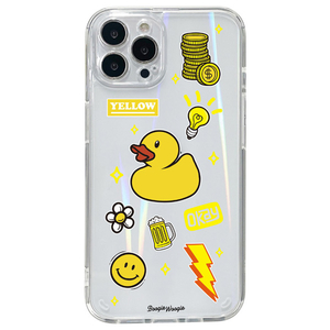 BOOGIE WOOGIE iPhone 14 Pro用オーロラケース Yellow BW24112I14P-イメージ1