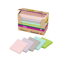 3M ポストイット 強粘着 ノート 75mm×75mm パステルカラー5色20冊 FCE019W-6542SS-AP2