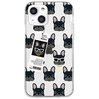 Dparks iPhone 13 mini用ソフトクリアケース bulldog DS21112I13MN