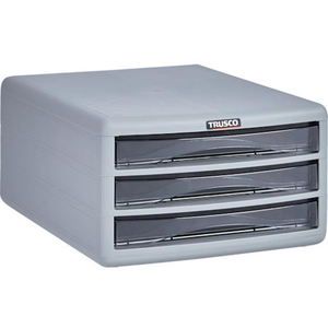 トラスコ中山 プラスチックレターケース A4浅型タイプ 3段 277351163A4浅型3個ポリプロピレン(PP) FC670KL-0000728-イメージ1