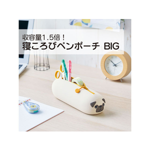 リヒトラブ PuniLabo 寝ころびペンポーチ BIG ミケネコ FCA5183-A7800-7-イメージ2