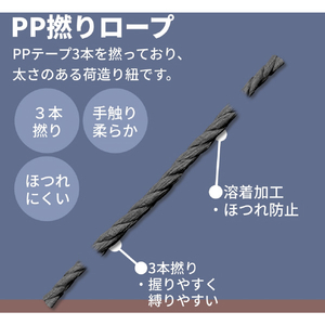 ユタカメイク ＰＳロープ 黒色 ５ｍｍｘ１００ｍ ユタカメイク PSロープ 平巻 M-215BL-イメージ2