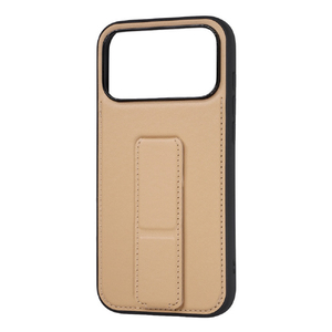 レイ・アウト iPhone 18 Pro Max用 / 17 Pro Max用  / ハイブリッドケース maru レザリア スタンド / ベージュ RT-P59K7TB/BE-イメージ1