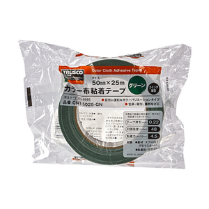 トラスコ カラー布粘着テープ　幅５０ｍｍ長さ２５ｍ　グリーン TRUSCO　カラー布粘着テープ CNT-5025-GN-イメージ2
