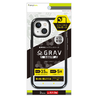 トリニティ iPhone 15用[GRAV Solid] 超精密設計 衝撃吸収 ハイブリッドケース ブラック TR-IP23M2-GRSL-CLBK