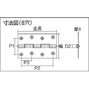 トラスコ中山 TRUSCO ステンレス製中厚蝶番 ナイロンリング 全長102mm (4個) FC201FU-2337177-イメージ3