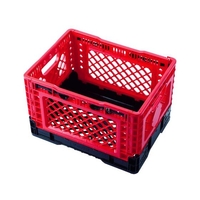 トラスコ中山 折りたたみメッシュコンテナ25L レッド FC957GT-1148114