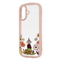 レイ・アウト iPhone 17用ムーミン / Puffull 衝撃吸収 バンパー ハイブリッドケース / リトルミイ&お花4 RC-AP52CMD2P/MT99