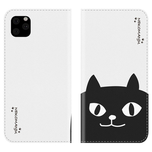 abbi FRIENDS iPhone 11 Pro Max用ネコマンジュウ手帳型ケース インパクトイタズラネコ ABF17114I65R-イメージ1
