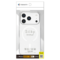 トリニティ iPhone 18 Pro用 / 17 Pro用 [Silky Armor] マグネット吸着式アクセサリー対応 シルキータッチケース マットクリア TR-IP26M3-SA-CL
