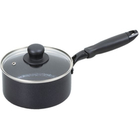 パール金属 ミッドナイトマーブルIH対応ガラス蓋付 片手鍋 16cm FC764NM-HB-5116