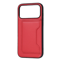 レイ・アウト iPhone 18 Pro Max用 / 17 Pro Max用  / ハイブリッドケース maru レザリア ポケット / レッド RT-P59K8TB/R
