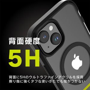 トリニティ iPhone 15用[GRAV] MagSafe対応 衝撃吸収 ハイブリッドケース ブラック TR-IP23M2-GRMS-CLBKK-イメージ4