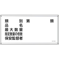 緑十字/消防・危険物標識 類別・品名・保安監督者 FC945VC-2445233
