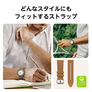 Samsung Galaxy Watch6シリーズ用純正交換バンド Hybrid Leather Band(M/L) BLACK ET-SHR96LBEGJP-イメージ5