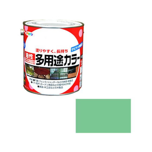 アサヒペン 油性多用途カラー 1.6L ライトグリーン FC702NV-イメージ1
