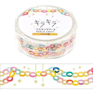 ワールドクラフト キラキラマスキングテープ Paper garland FCU8965-KRMT15-062-イメージ2